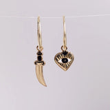 Heart And Dagger Earrings