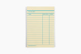 Library Card Notepad - Yellow