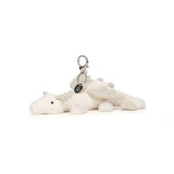 Snow Dragon bag charm by Jellycat