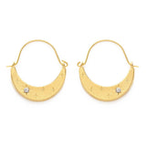 Starlight Crescent Earrings: Crystal