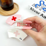Acetate Pill Hair Clips,Nurses Day Hair Claw Clip: Blue