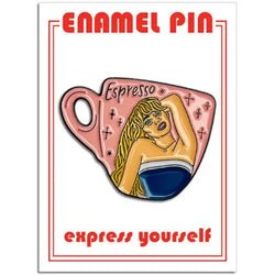 Sabrina Espresso Enamel Pin