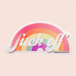 Fuck Off Rainbow Sticker