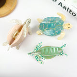 Blue Turtle Claw Clip,Animal Hair Clip: Large