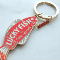 Lucky Fish Enamel Keychain