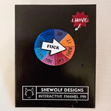 Spinning Interactive Sweary Enamel Pin1