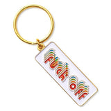 Fuck Off Rainbow Font Keychain