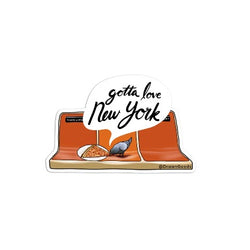 New york Pizza Rat subway sticker