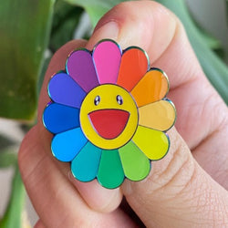 Rainbow Happy Floer Pin By Hype