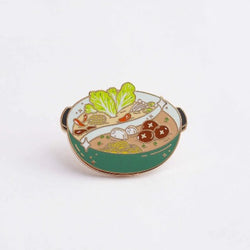 Hot pot enamel pin