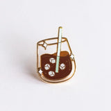 Ice Coffee Enamel Pin