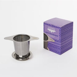 Tea infuser with dual use coaster/lid