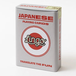 Japanese travel playing cards in tin by lingo