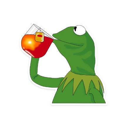Kermit Sipping tea sticker