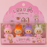 Labubu Cute Little Baby Erasers, Set of 4