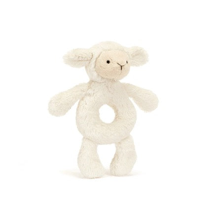 Bashful Lamb Ring rattle by Jellycat