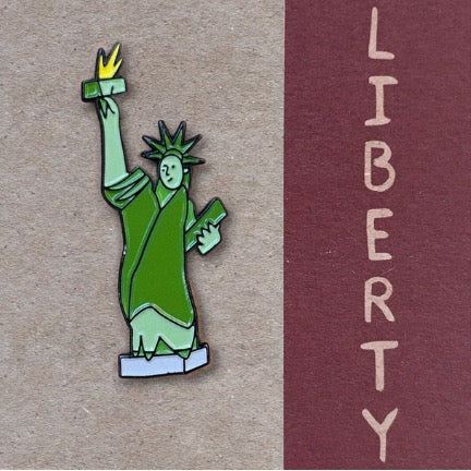 Liberty enamel pin by Ben Lenovitz