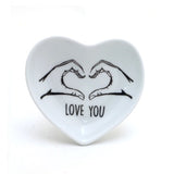 Love You Heart Hands Trinket Tray