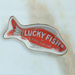 Lucky Fish Ceramic Ring Tray