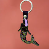 Mermaid leather Keychain