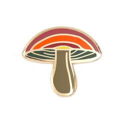 Rainbow mushroom enamel Pin
