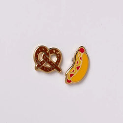 Pretzel & Hotdog Earrings