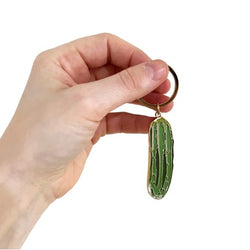 Pickle Enamel Keychain