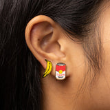 Pop Art Banana & Soup Earrings