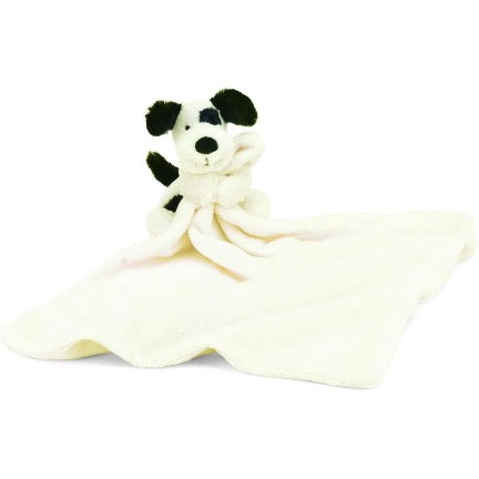 Bashful Black & Cream Puppy Soother by jellycat