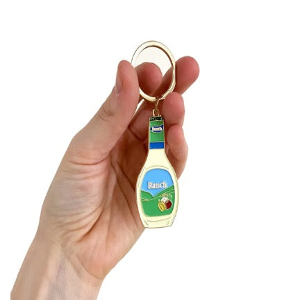 Ranch dressing enamel keychain