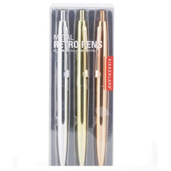 Metallic Retro Pen Set