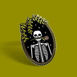 Skeleton enamel Pin