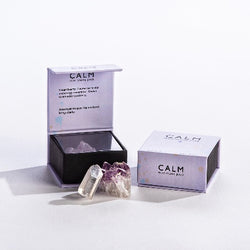 Calm stones gift boxed : amythest and quartz