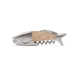 Wood and stainless steel Fish corkscrew