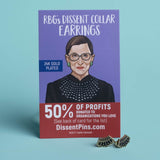 RBG Dissent Collar Earrings by Dissent Pins