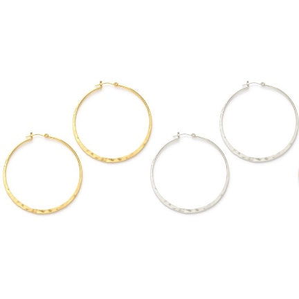 Hammered Hoops Lg