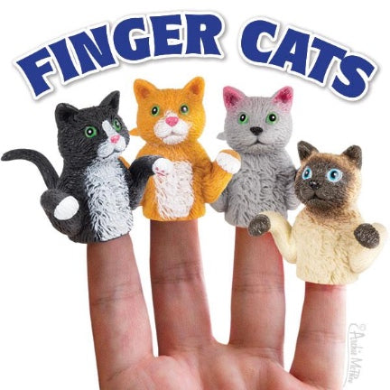 Finger cats .set of 4 finger cat puppets 