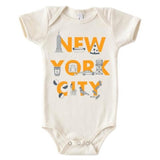 nyc font baby onesie by maptote