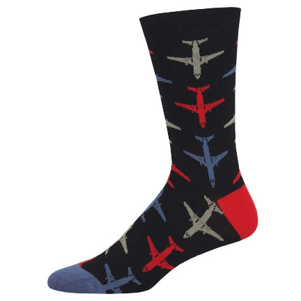 Men's Airplanes Bamboo Socks