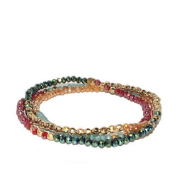 Multi Color Crystal Wrap Stretch Bracelets