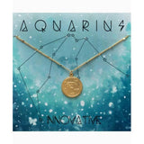 Zodiac , aquarius gold plated medallion