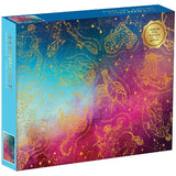Astrology zodiac gold foil puzzle by gallison