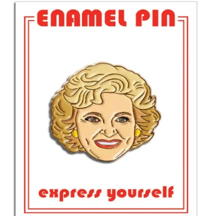 Betty white enamel pin by. the found