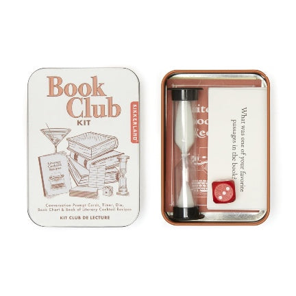 Book club kit in a tin by kikkerland