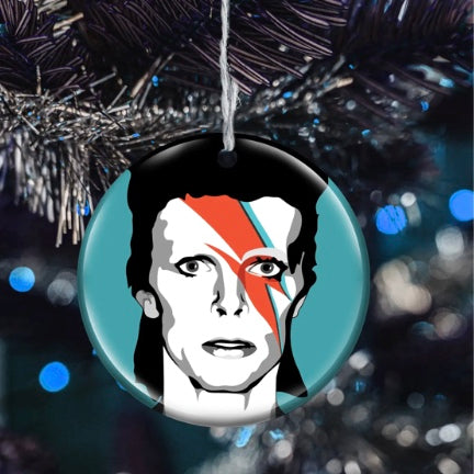 Ziggy stardust ceramic tree ornament
