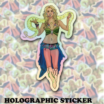 Britney Spears Snake Holographic sticker