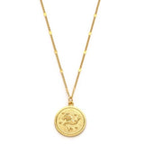 capricorn zodiac gold medallion