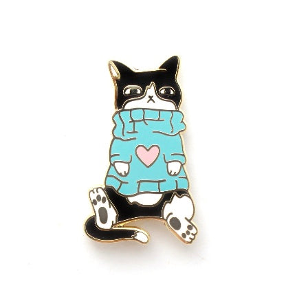 Loki cat /sweater weather  enamel pin