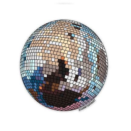 Detailed Disco ball sticker