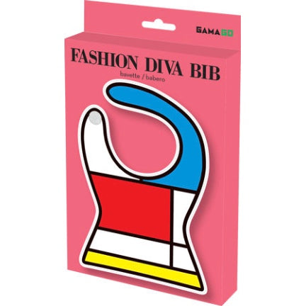 Fashion Diva color block print in pink box by gamago